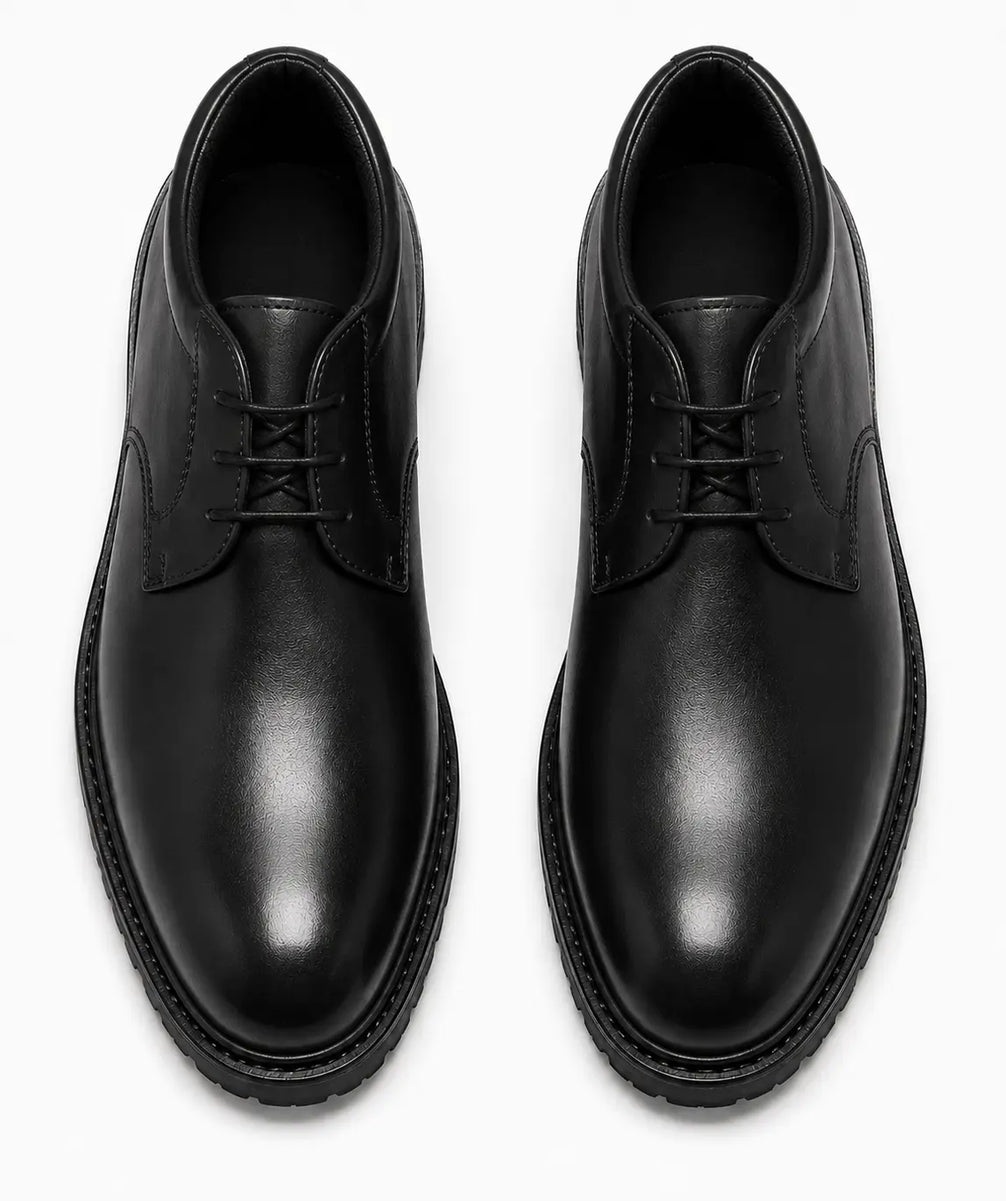 Marseille Patina Plain-Toe Derby for Men - Lug-Sole Leather Formal Shoes
