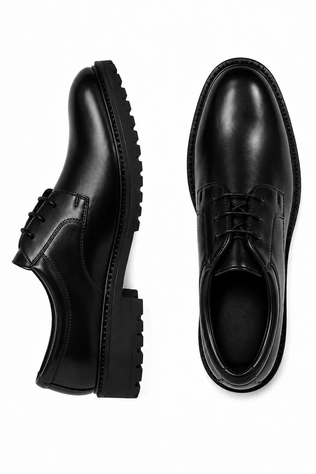 Marseille Patina Plain-Toe Derby for Men - Lug-Sole Leather Formal Shoes