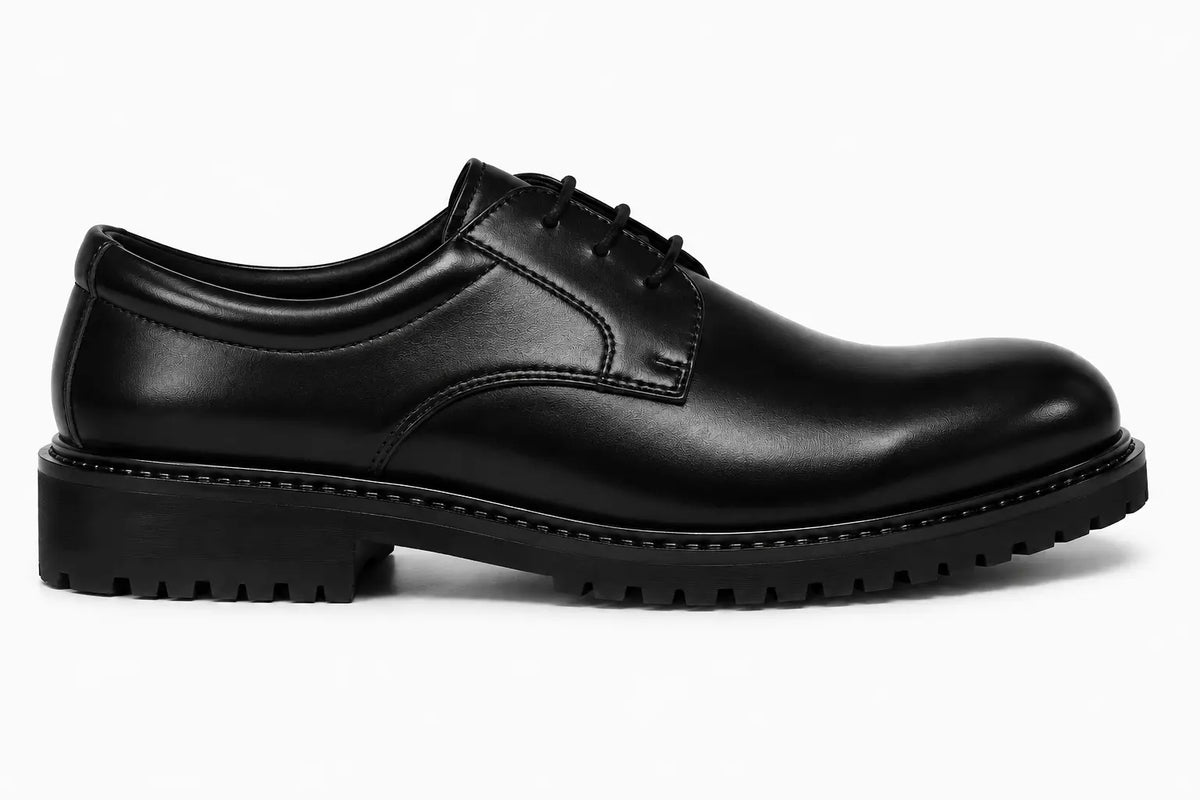 Marseille Patina Plain-Toe Derby for Men - Lug-Sole Leather Formal Shoes