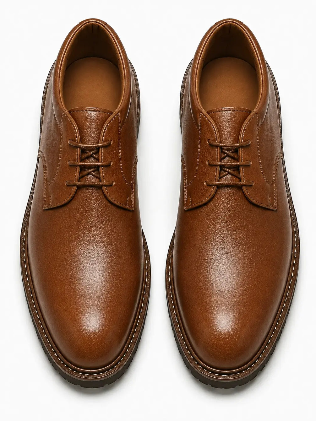 Marseille Patina Plain-Toe Derby for Men - Lug-Sole Leather Formal Shoes