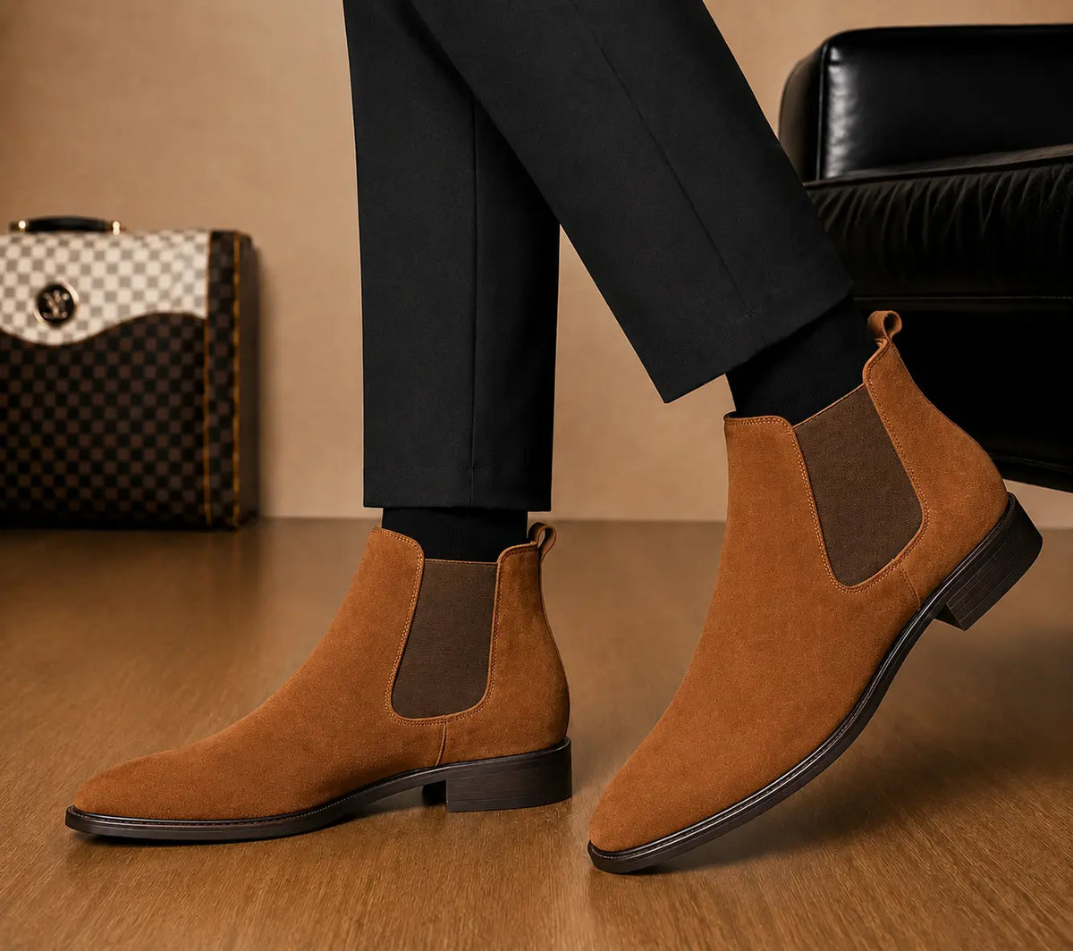 Moorgate Suede Chelsea Boot for Men - Goodyear Welted Leather Chelsea Boots