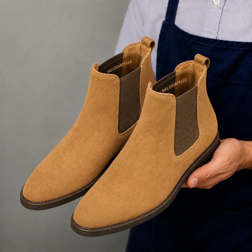 Moorgate Suede Chelsea Boot for Men - Goodyear Welted Leather Chelsea Boots
