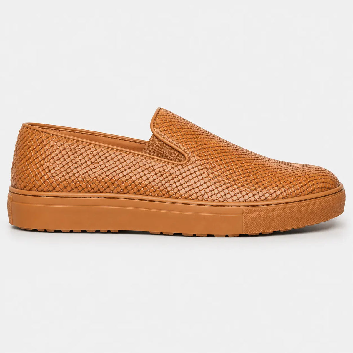 Marengo Python-Embossed Slip-On Sneaker for Men - Leather Luxury Sneakers