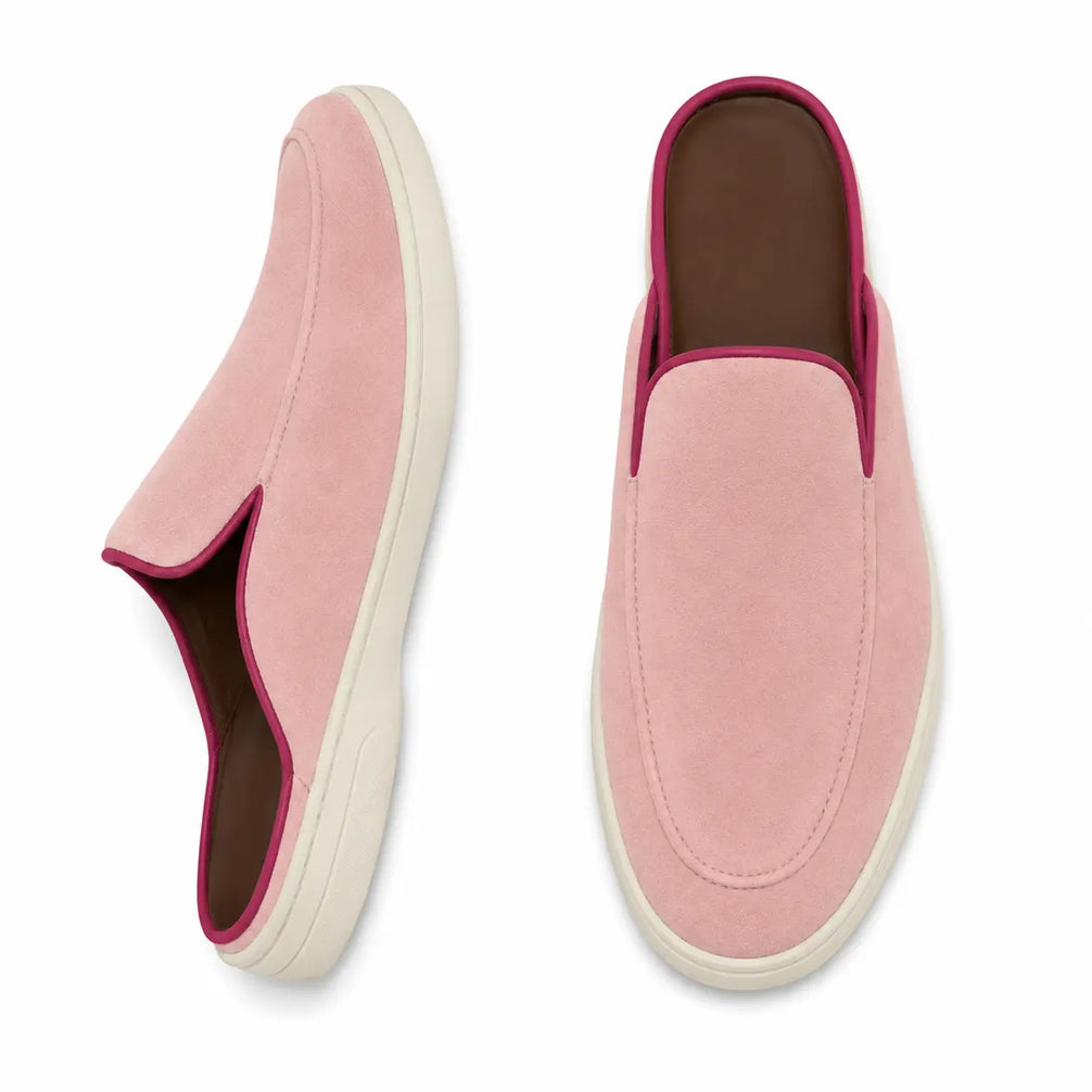 Malvasia Piped Suede Cupsole Mule for Men - Backless Slip-On Shoes