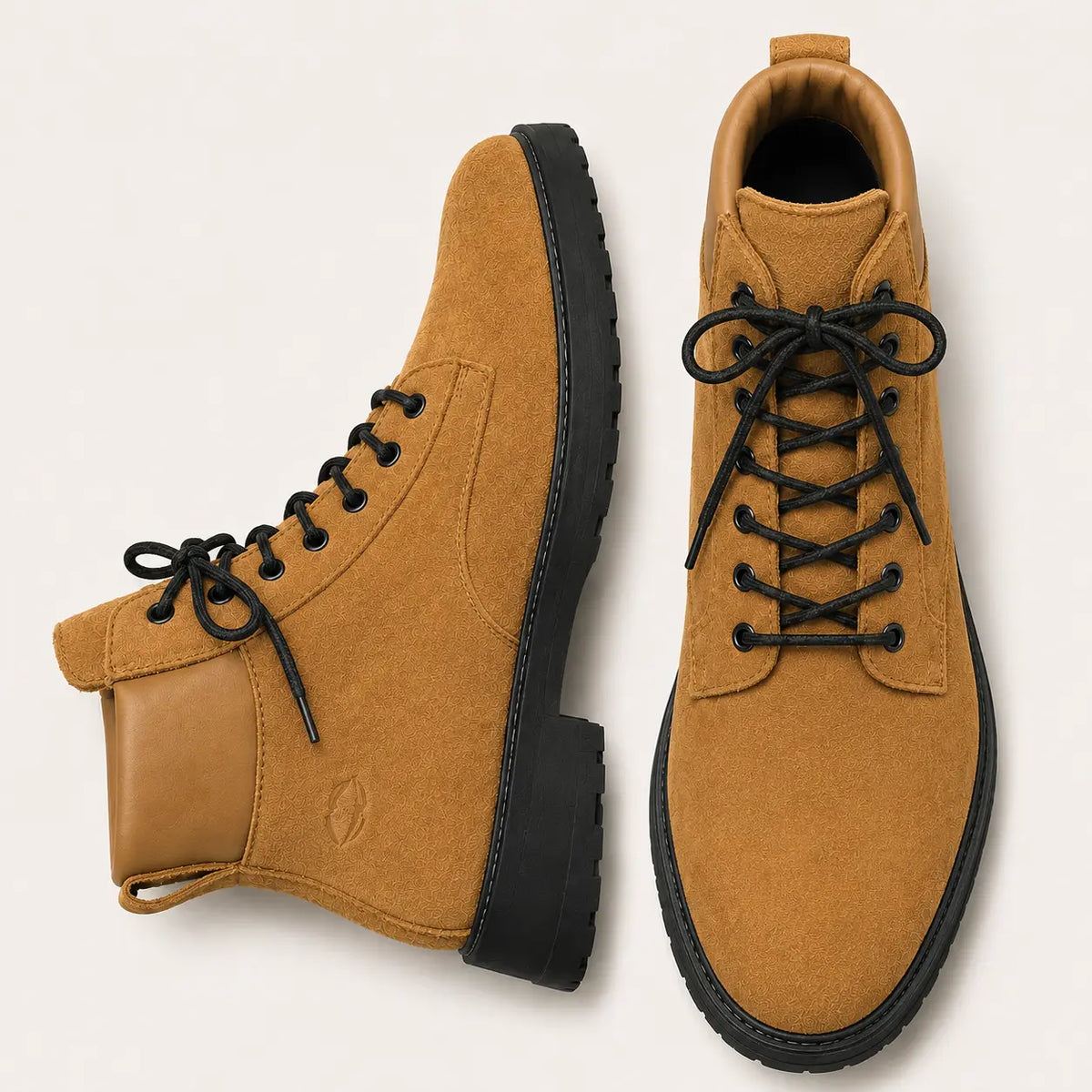 Mojave Suede Combat Boot for Men - Lug-Sole Lace-Up Leather Boots