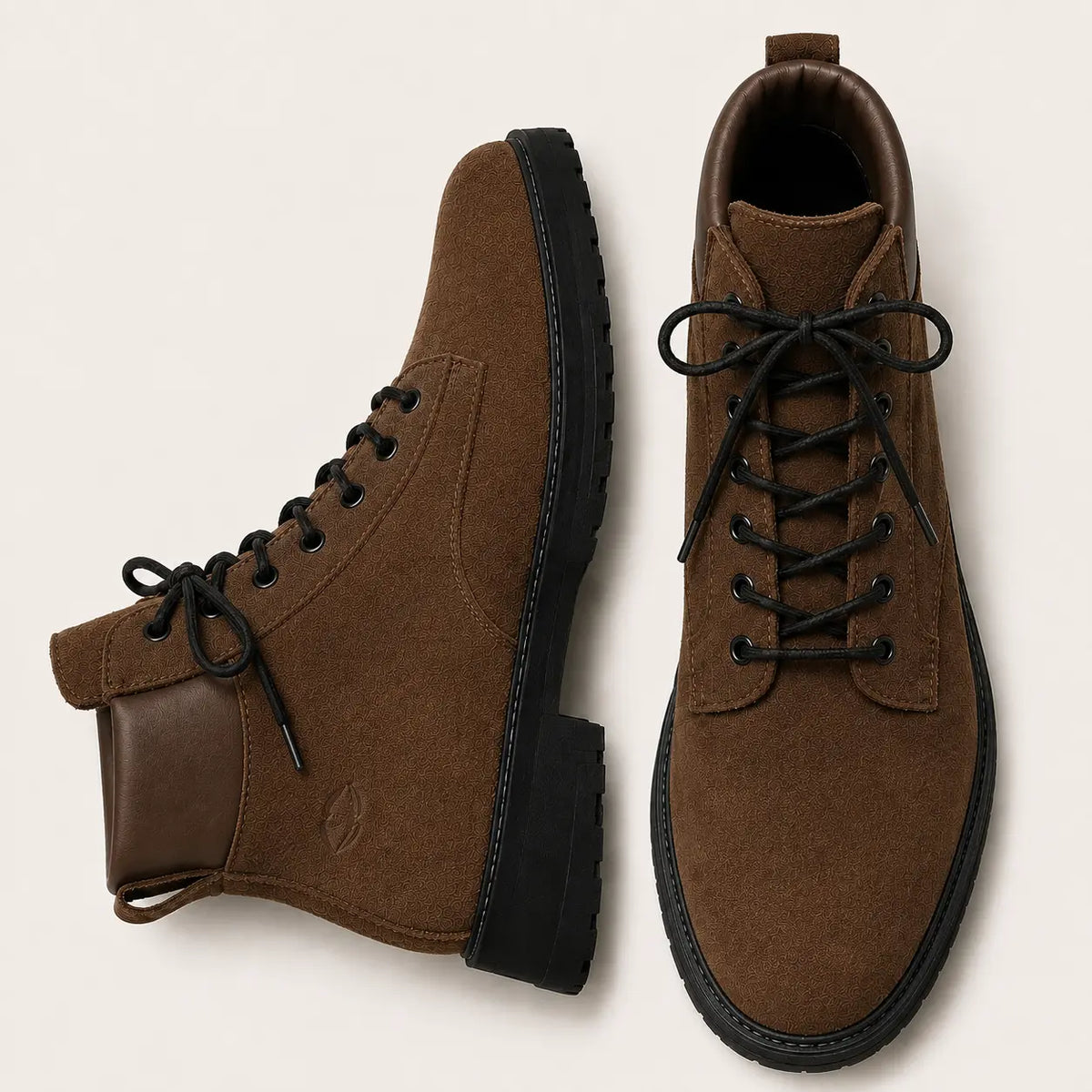 Mojave Suede Combat Boot for Men - Lug-Sole Lace-Up Leather Boots