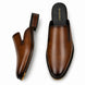 Mantova Burnished Leather Mule for Men - Backless Open-Heel Dress Shoes