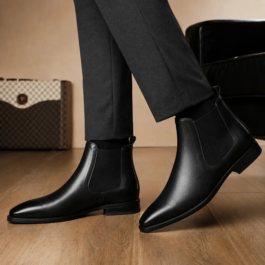 Malacca Chelsea Boot for Men - Goodyear Welted Burnished Leather Boots