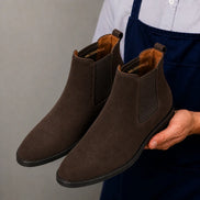 Moorgate Suede Chelsea Boot // Jet Black