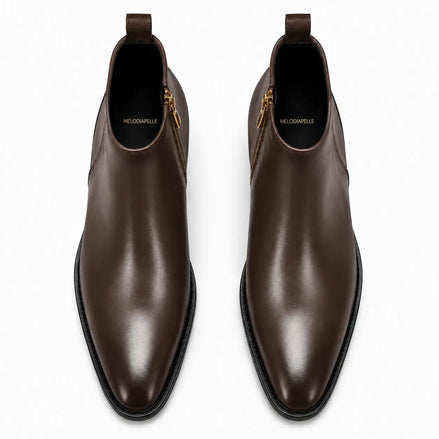 Molino Zip Ankle Boot // Cognac Burnished