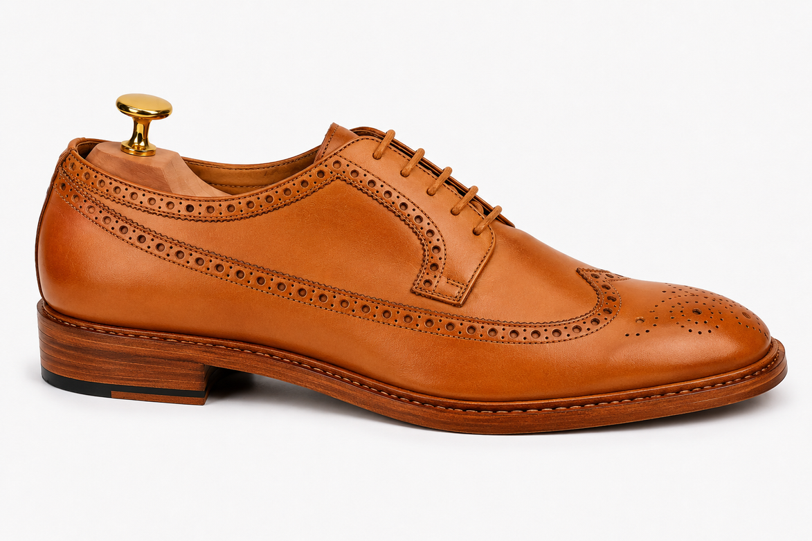 Missourie Longwing Brogue Derby // Natural Tan