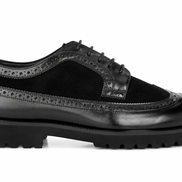 Mosaic Two-Tone Wingtip Derby // Nero Black