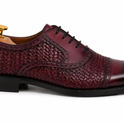 Munich Woven Brogue Oxford // Bordeaux