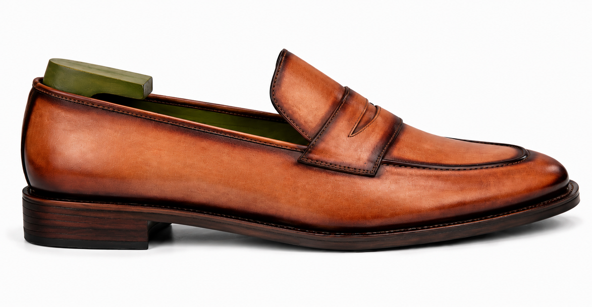 Maximus Dress Penny Loafer // Cognac Burnished