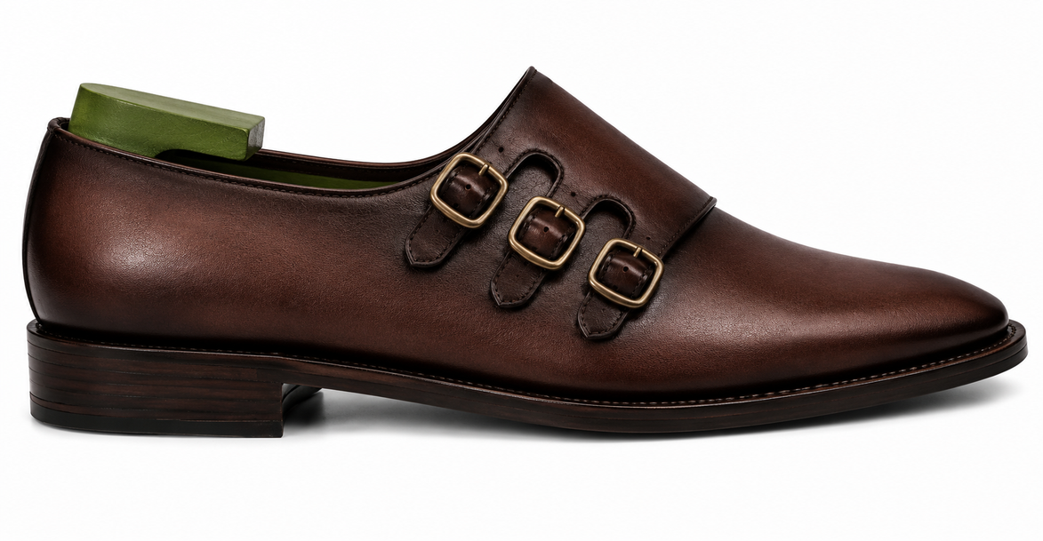 Montecito Double Monk Strap // Dark Chocolate