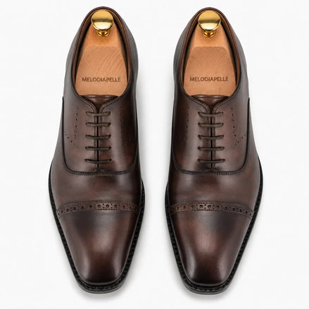 Marcello Semi-Brogue Oxford // Chocolate Brown