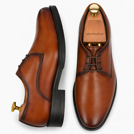 Mangrove Plain Derby // Cognac Tan