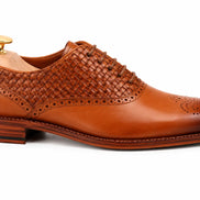 Monaldo Woven Brogue Oxford // Honey Cognac