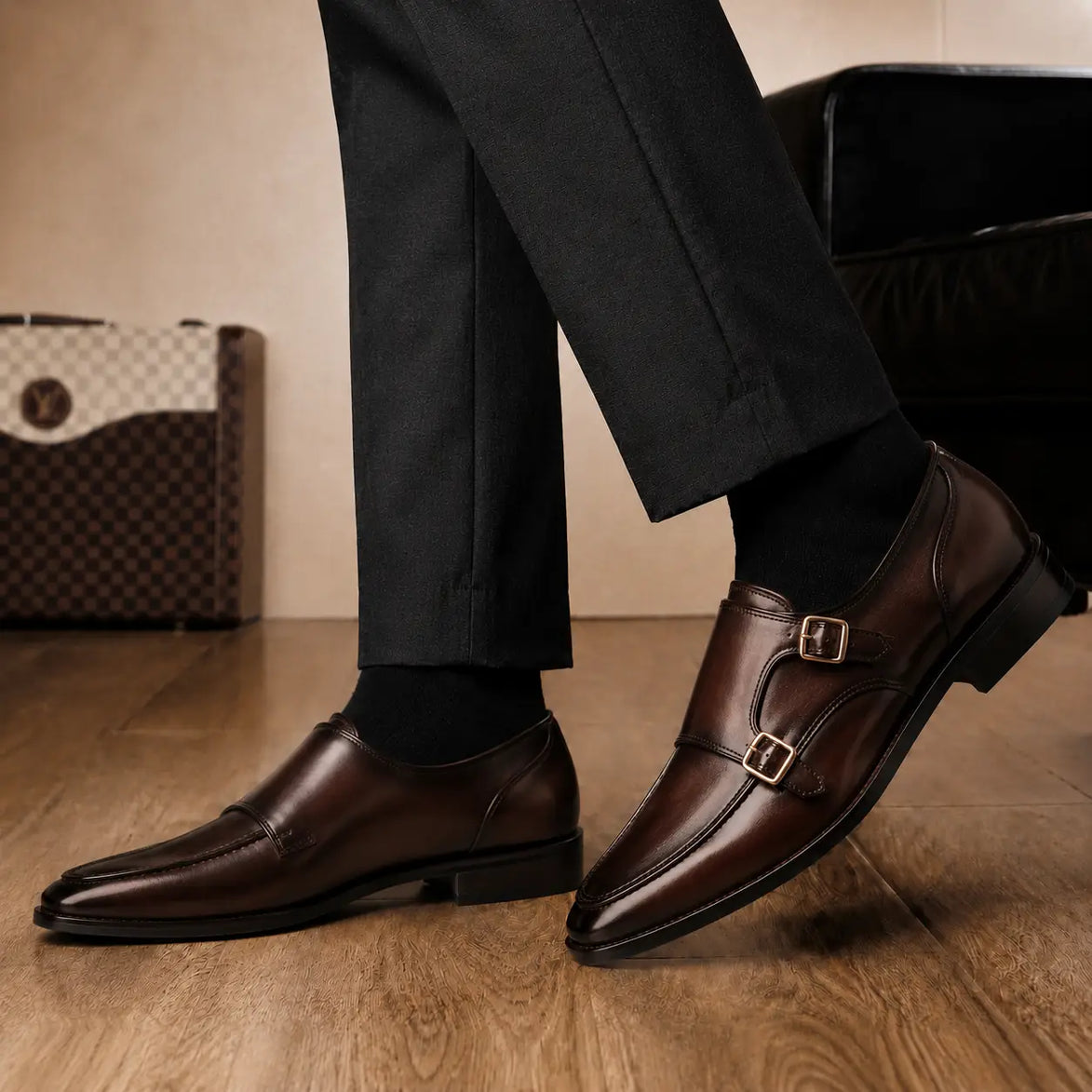 Madrid Single Monk Strap // Dark Chocolate