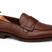 Mustang Croc-Penny Loafer // Dark Chocolate