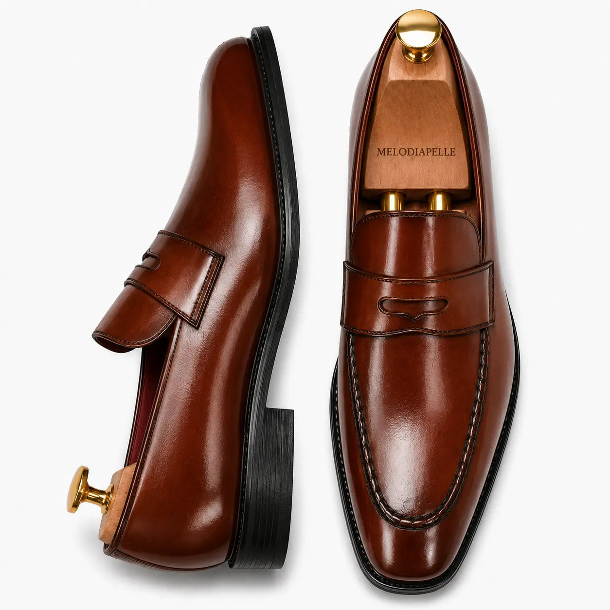 Marbella Apron Penny Loafer // Chestnut