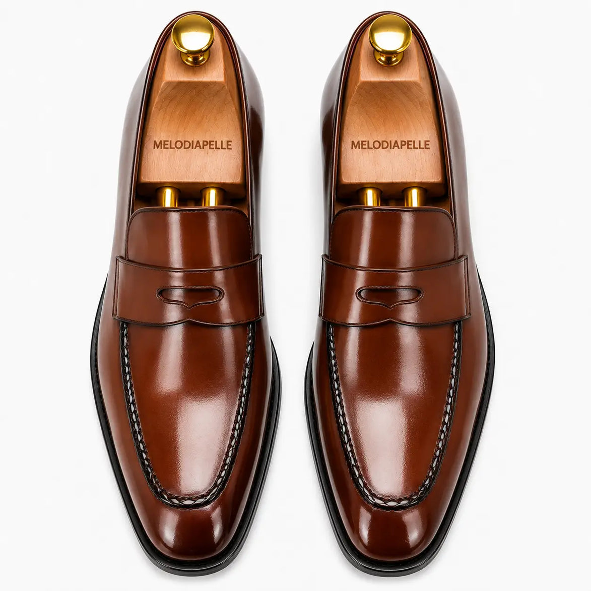 Marbella Apron Penny Loafer // Chestnut