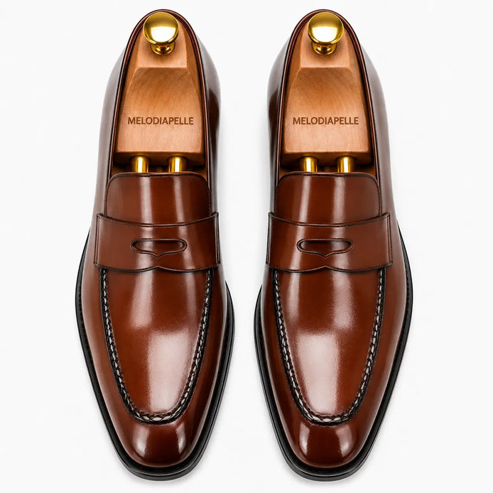 Marbella Apron Penny Loafer // Chestnut