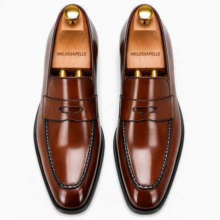 Marbella Apron Penny Loafer // Chestnut
