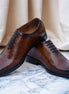 Meana Tortoiseshell Patina Wholecut Oxford for Men - Hand-Painted Leather Oxford Shoes