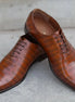 Marzamemi Laser-Etched Line Wholecut Oxford for Men - Patterned Leather Statement Shoes