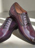 Massafra Croc-Quarter Patina Wholecut Oxford for Men - Two-Texture Hand-Burnished Shoes