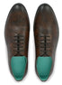 Murlo Distressed-Grain Patina Wholecut Oxford for Men - Textured Leather Oxford Shoes