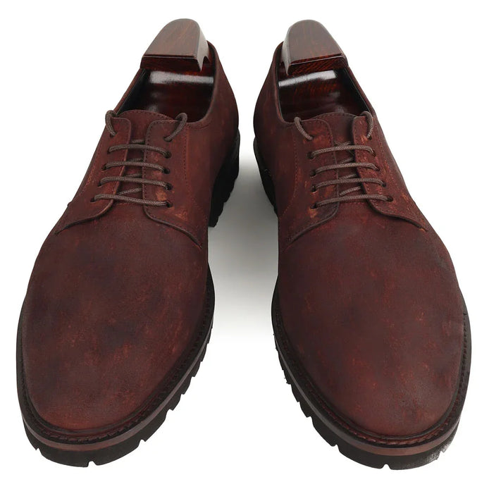 Martano Nubuck Lug-Sole Derby for Men - Rugged Leather Derby Shoes