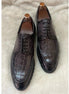 Marcellina Croc-Embossed Lug-Sole Derby for Men - Chunky Leather Statement Shoes
