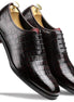 Montalto Croc-Embossed Wholecut Oxford for Men - Textured Leather Party Wear Shoes