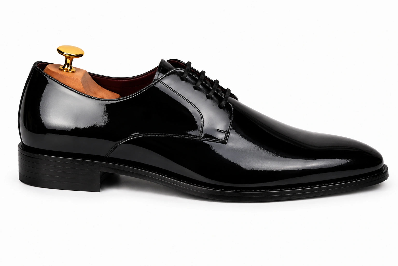 Matera Plain-Toe Derby // Nero Black
