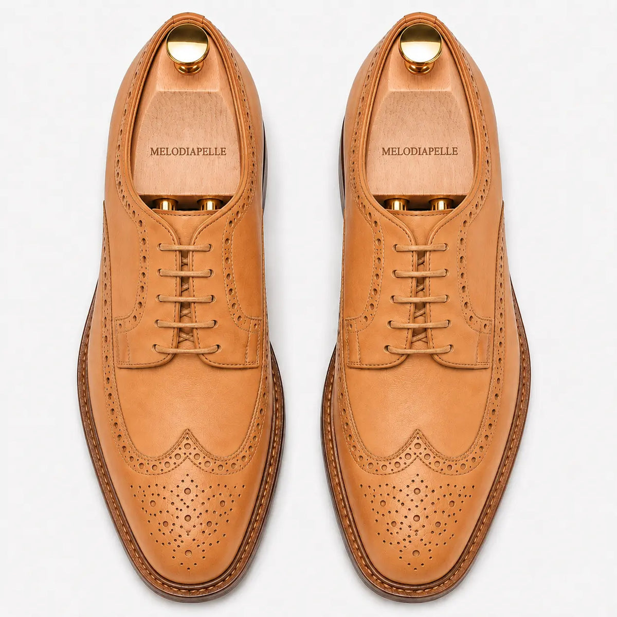 Missourie Longwing Brogue Derby for Men - Goodyear Welted Full-Grain Leather Shoes