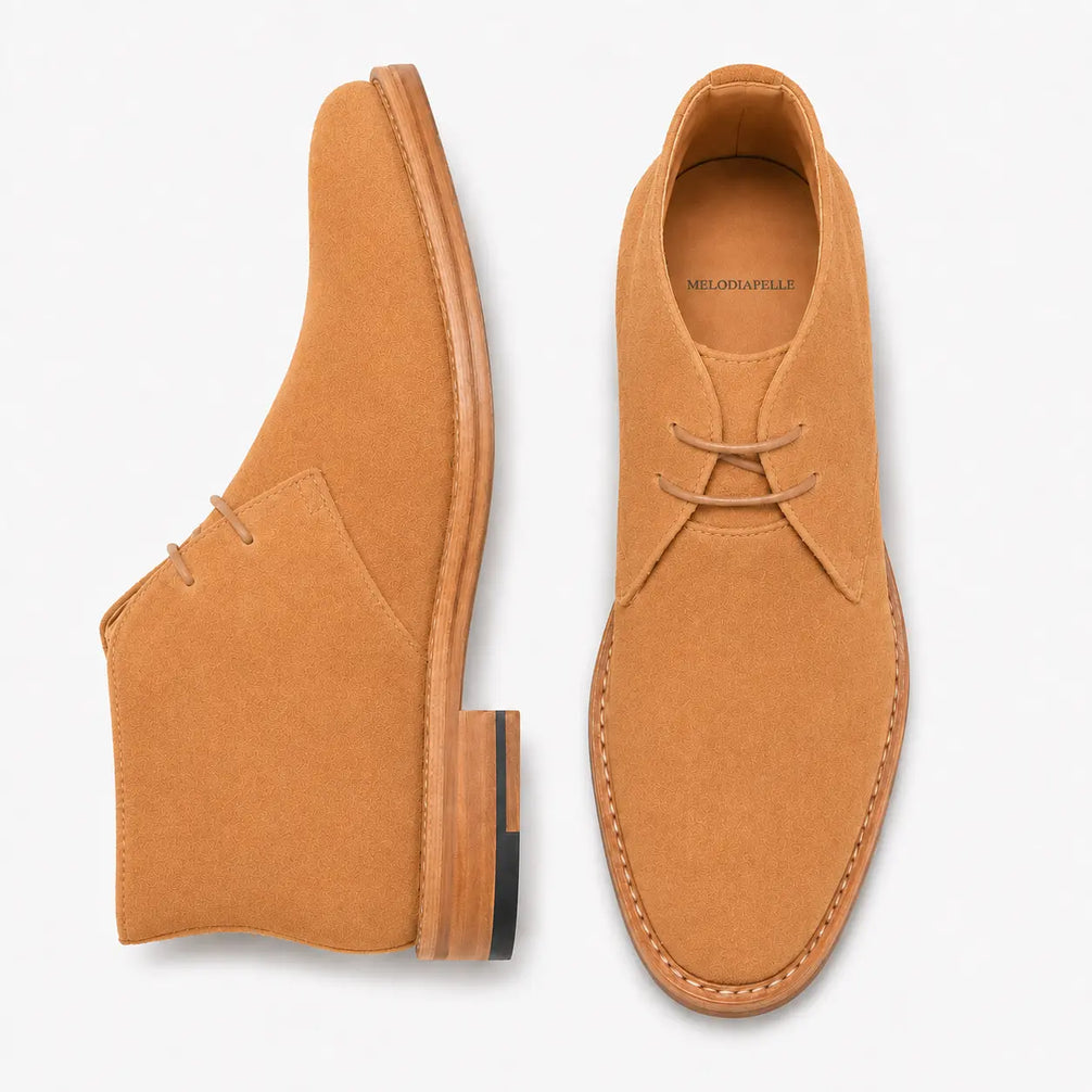 Maringa Suede Chukka Boot for Men - Goodyear Welted Leather Sole Boots