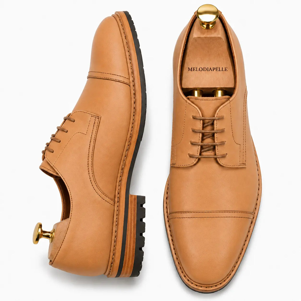 Max Cap-Toe Derby for Men - Nubuck Goodyear Welted Leather Shoes