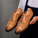 Munich Hand-Woven Brogue Oxford for Men - Goodyear Welted Leather Dress Shoes