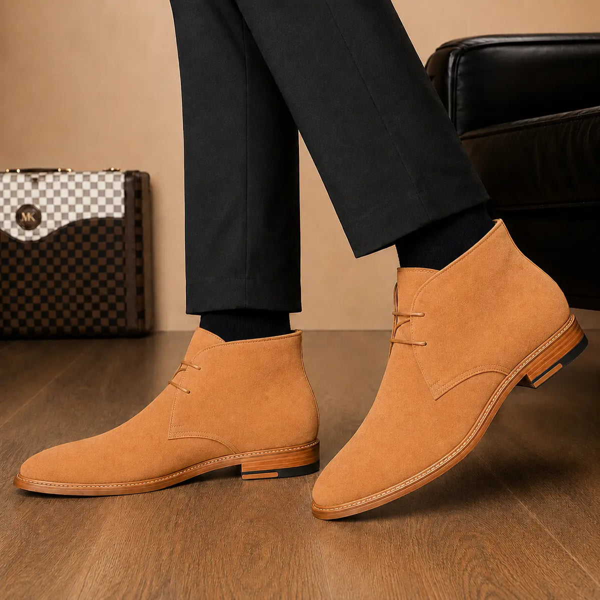 Maringa Suede Chukka Boot for Men - Goodyear Welted Leather Sole Boots