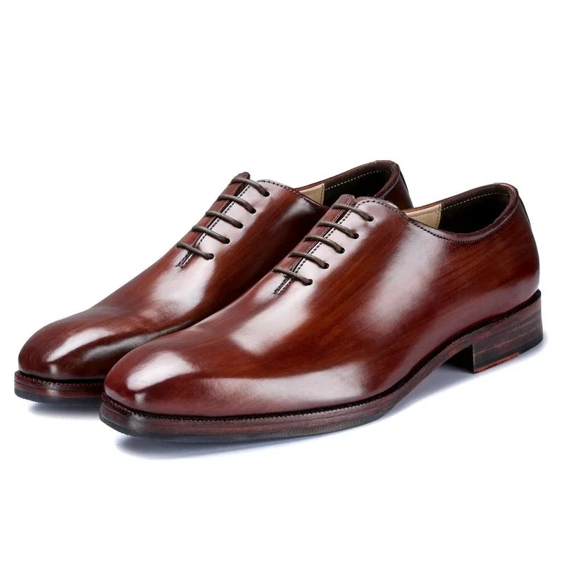 Minerbio Warm-Burnished Wholecut Oxford for Men - Classic Leather Oxford Shoes