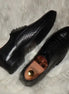 Maiolati Croc-Vamp Derby for Men - Two-Texture Leather Dress Shoes
