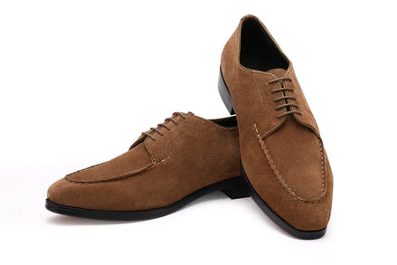 Maccagno Suede Split-Toe Derby for Men - Apron-Stitched Casual Shoes
