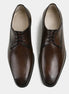 Marzabotto Slim Burnished Derby for Men - Plain-Toe Leather Office Shoes