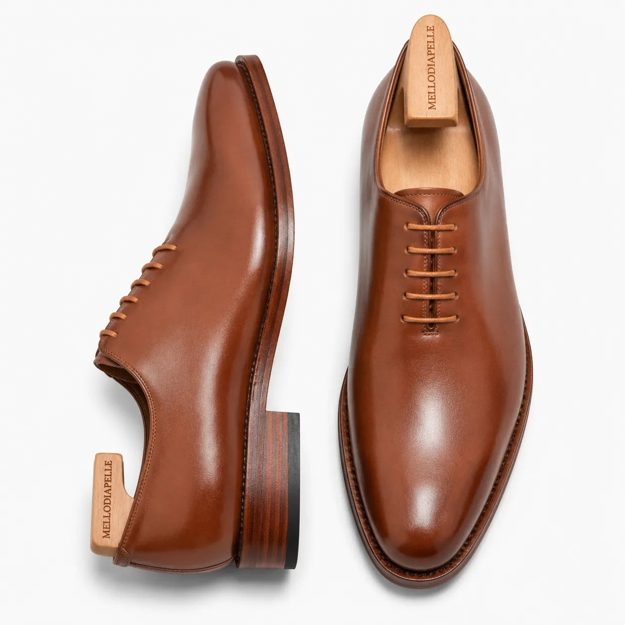 Meta Wholecut Oxford // Cognac Tan