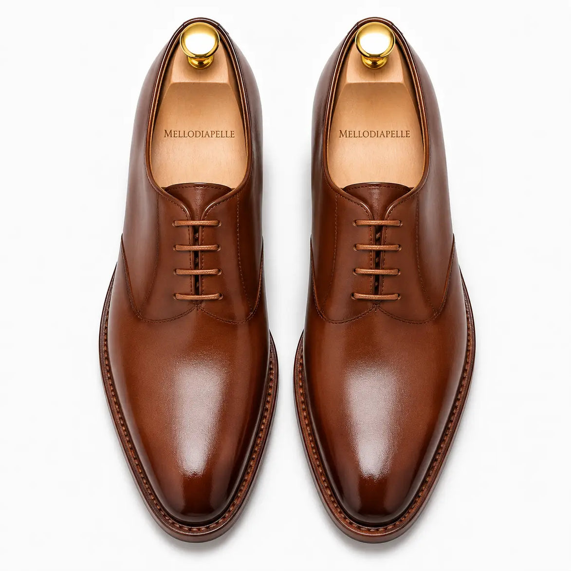 Meta Wholecut Oxford // Cognac Tan