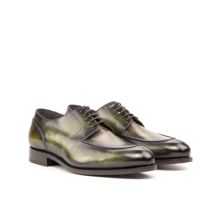 Mareno Patina Split-Toe Derby for Men - Hand-Painted Apron Dress Shoes