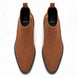 Melodiapelle Maddox Suede Zip Boot in tan suede, pair top-down view, handcrafted in Agra