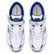 Melodiapelle Maduro Cricket Shoe in white and royal blue, pair top-down view, handcrafted in Agra